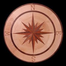 compass inlay for hardwood floor