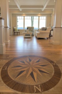 SVB Foyer Directional Symbol Eye-Popping Wood Floor Designs