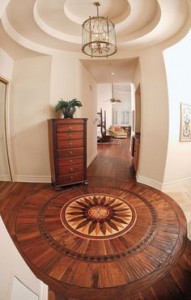SVB Foyer Round with Medallion Eye-Popping Wood Floor Designs