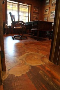 Hardwood Floor from End-Grain Rounds