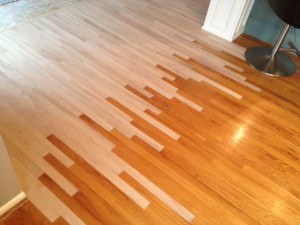 wood floor lace-in
