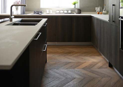 chevron wood floor design