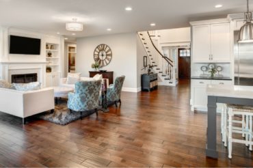 living room with hardwood floors