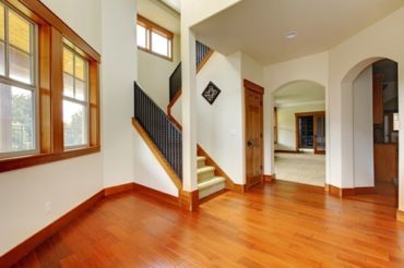 room with refinished hardwood floors