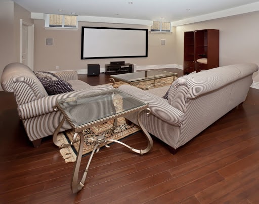 Wood Floor In A Finished Basement, How To Install Engineered Hardwood Flooring In Basement