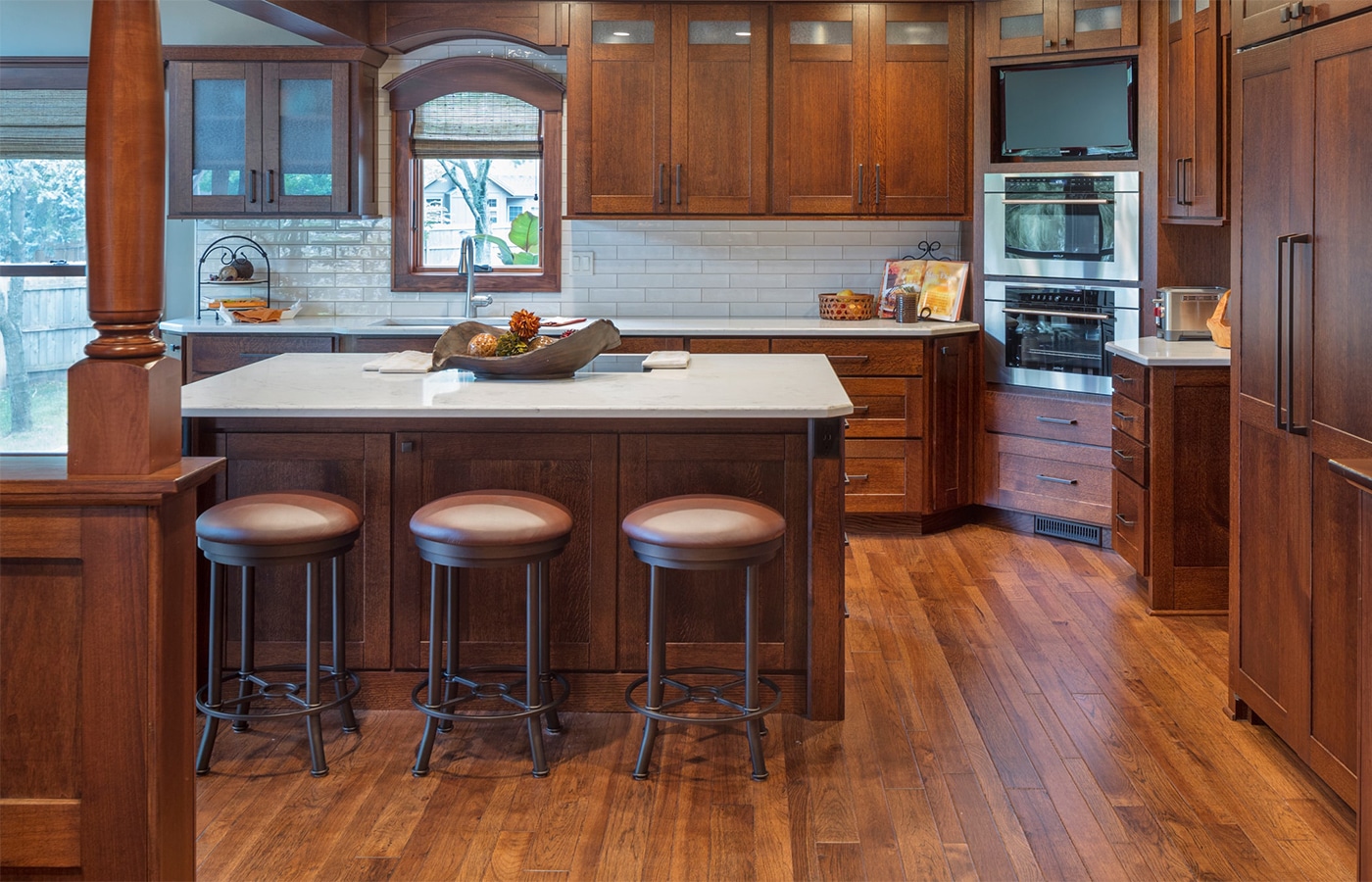 kitchen with hardwood floors