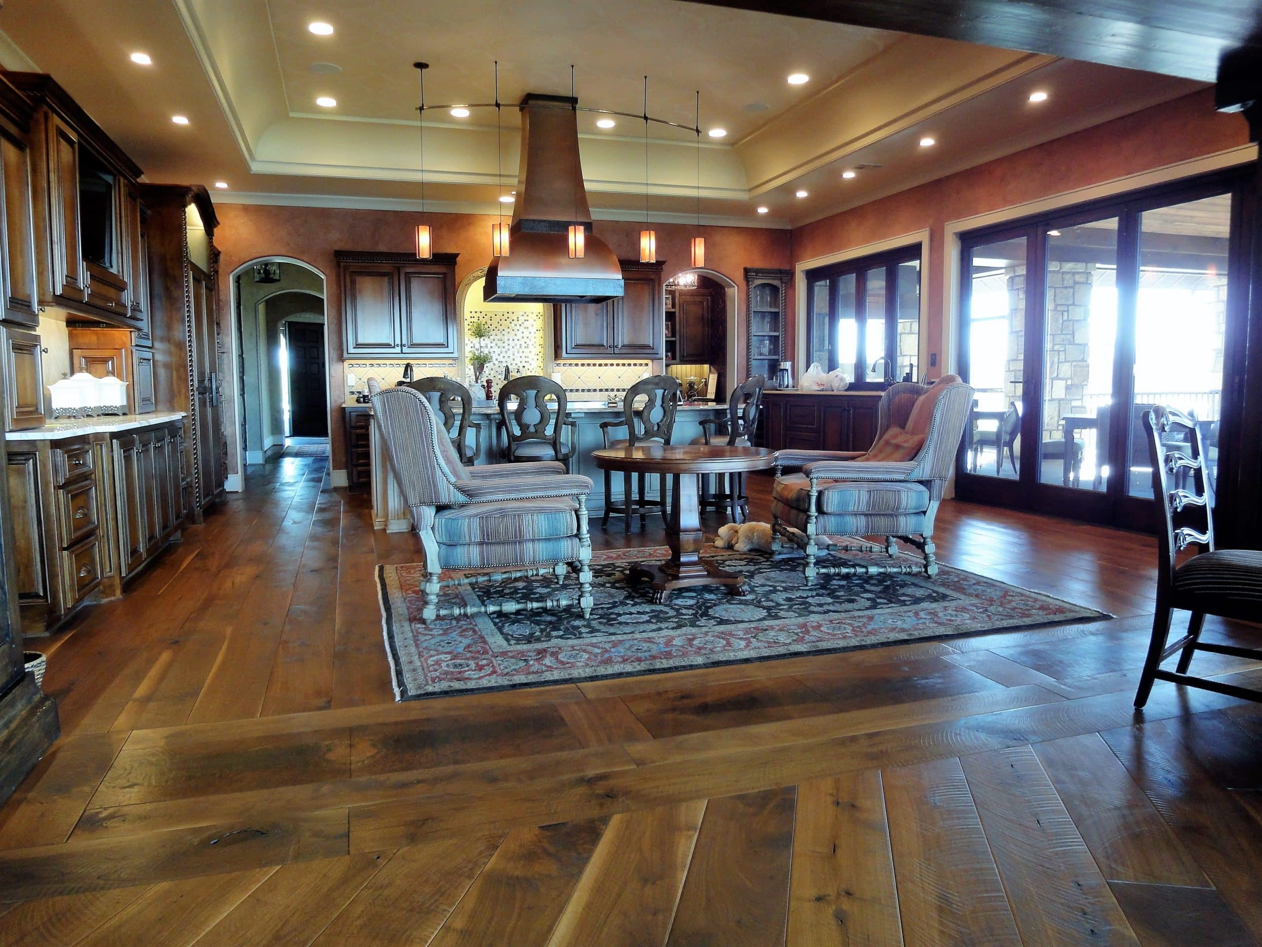 kitchen with hardwood floors