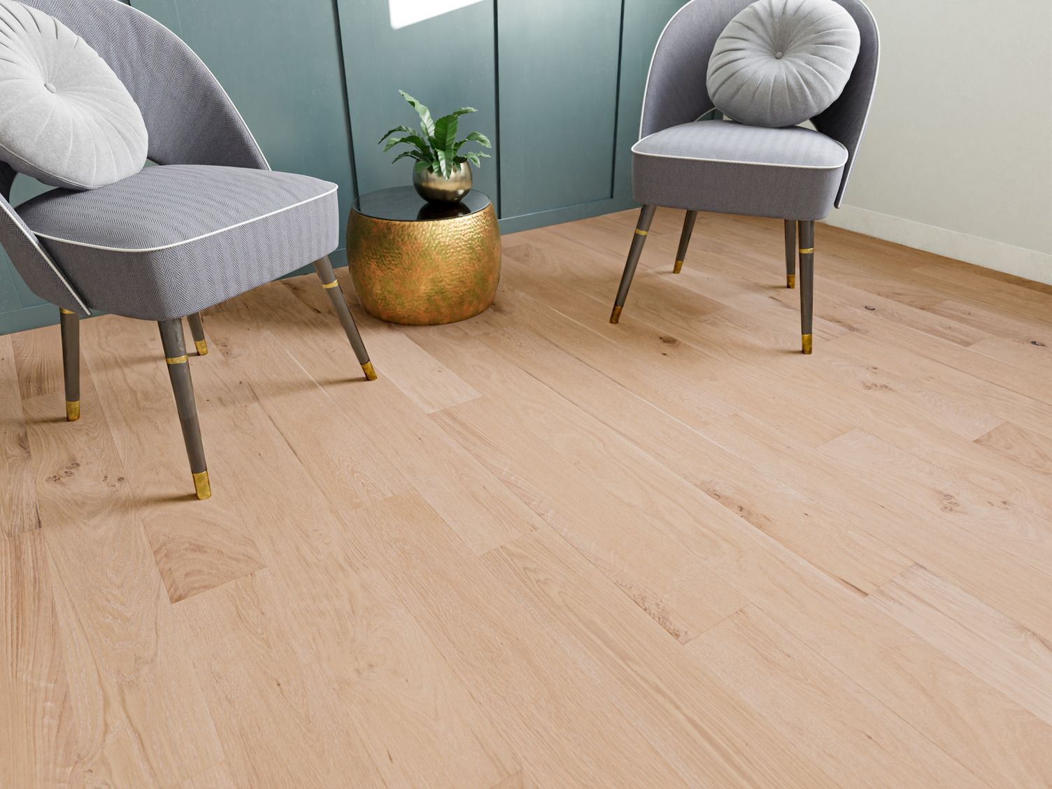 Enfield European Oak hardwood flooring from the Adelaide Collection, showcasing warm tones and natural character.