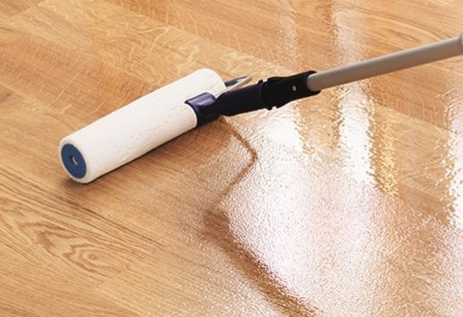 roller paint in the floor