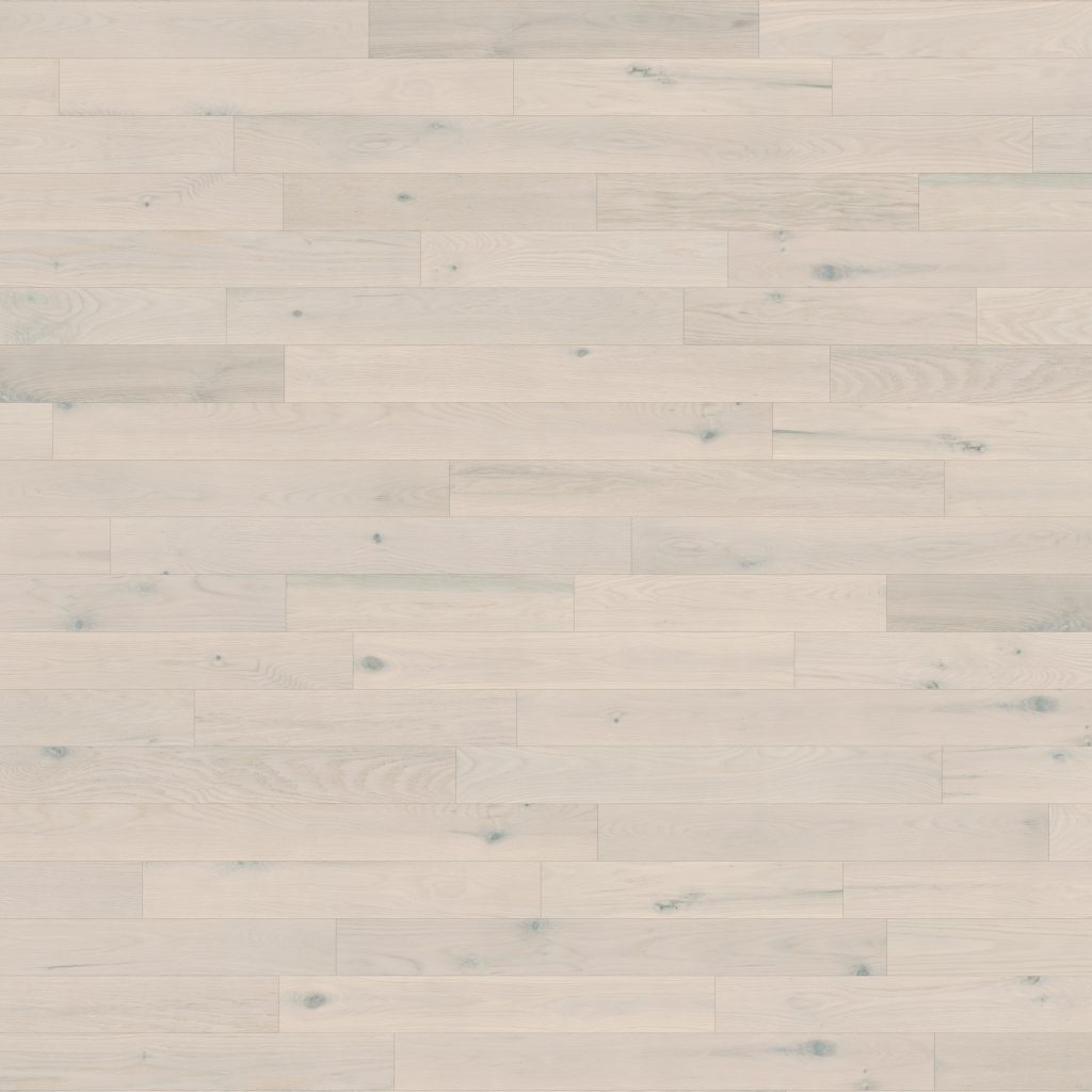 Oak hardwood Wedding Day flooring in soft, light tones from the Mirage Lively Collection, featuring a smooth finish and natural grain patterns, designed for stylish living.