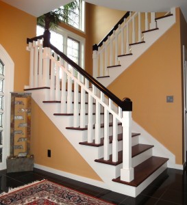 Modern Classic Hardwood Staircase Hardwood staircases Kansas City
